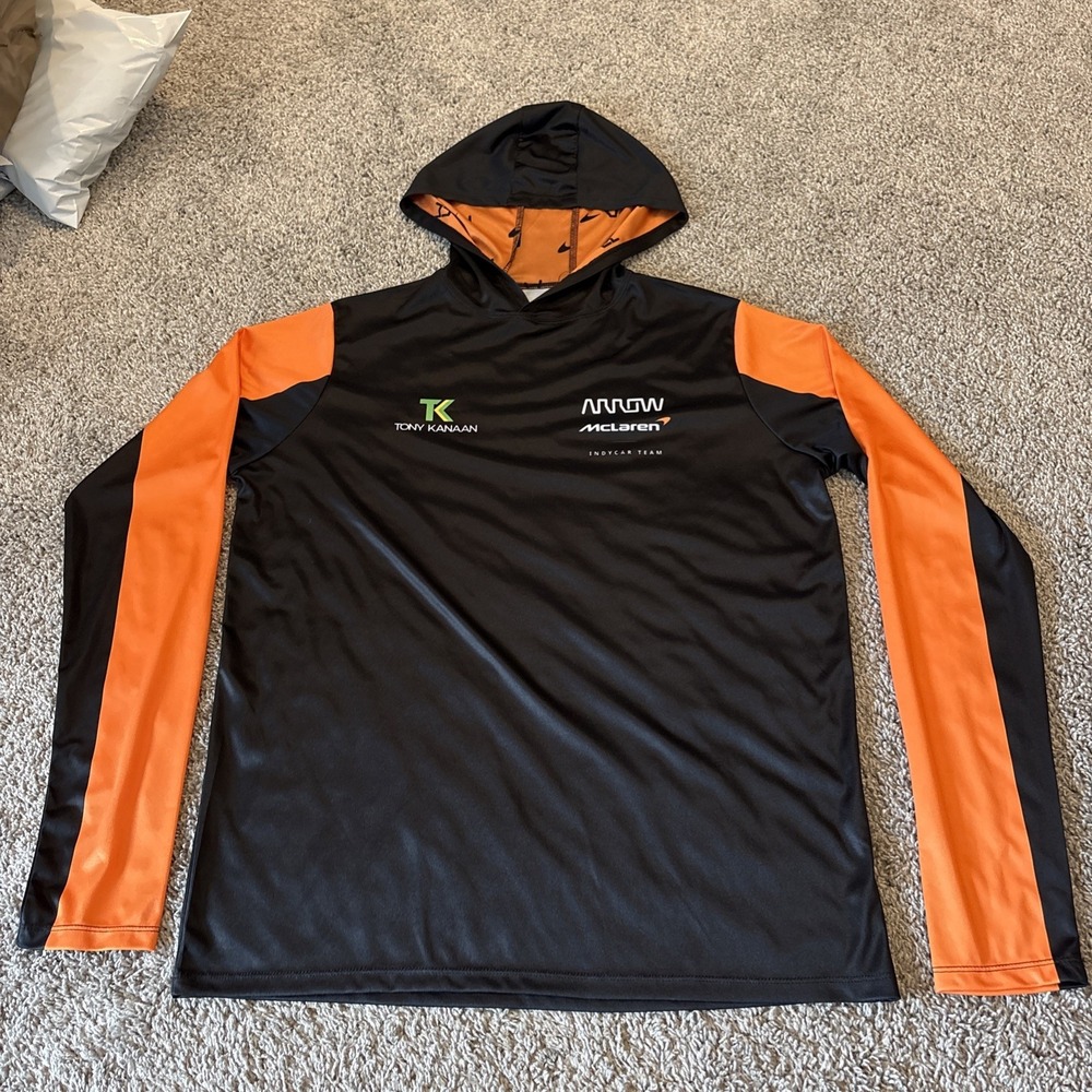 IndyCar Tony Kanan Bryant Authentic McLaren Indy Pit Crew Hoodie medium RARE